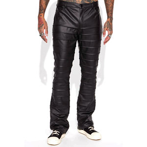 Prix de gros abordable, design personnalisé, pantalon slim évasé en similicuir respirant et coupe-vent de haute qualité, personnalisable - Product Image 2