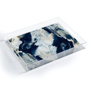 Bandeja de servicio acrílica transparente impresa Artesanía Precio asequible Muebles de hotel Bandeja de almacenamiento Precio más bajo - Product Image 4