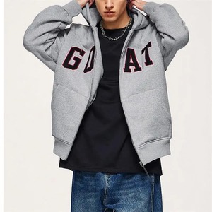 ธรรมดาซิปเต็มรูปแบบ Hoodie แพทช์เย็บปักถักร้อย Hoodie ขายส่งเสื้อสเวตเตอร์ Hoodies ธรรมดาคุณภาพสูง - Product Image 4