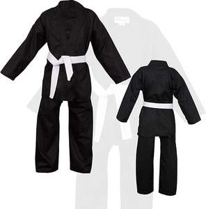 Karaté Gi pour enfants Parfait pour l'entraînement et le sparring costume de karaté Judo pour enfants Noir - Product Image 2
