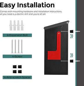 Precio de fábrica Buzón de tamaño mediano montado en la pared Acero galvanizado Estilo americano Fácil de montar Bandera bloqueable Decoración OEM ODM - Product Image 6