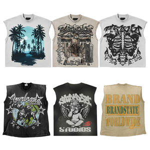 Camisetas sin Mangas de Alta Calidad, Algodón Suave, Lavado Ácido, Logotipo Personalizado, Estilo Hip Hop Urbano, Camiseta sin Mangas Vintage para Hombre - Product Image 5