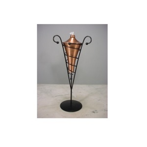 Torche Tiki en cuivre fini antique avec support en métal pour jardin patio balcon intérieur extérieur éclairage de fête utilisation décorative - Product Image 5