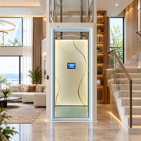 Ascenseur hydraulique pour villa, ascenseur pour passagers, design moderne, sans salle de machine, cabine blanche pour l'immobilier haut de gamme
