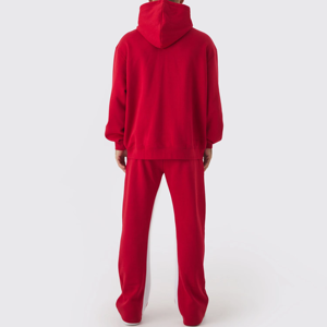 ชุดวอร์มลำลองมีฮู้ดสำหรับผู้ชายชุดวิ่งออกกำลังกาย2ชิ้นแบบกำหนดเองสำหรับฤดูหนาว - Product Image 3