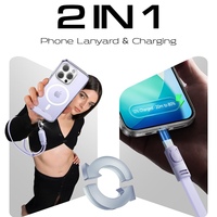 LISEN OEM/ODM 60W USB C câble téléphone dragonne charge rapide professeur lanière antivol téléphone sangle avec attache languette pour téléphone