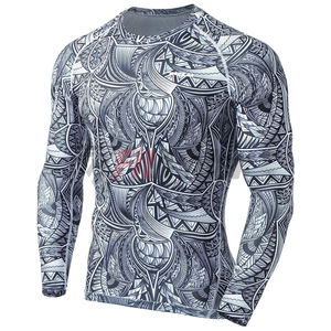 Custom Print <b>Rash</b> <b>Guard</b> Men Long Sleeve UV protection MMA <b>Rash</b> <b>Guard</b> t-shirt long sleeve High Elastic Men Fitness Wholesale rate - Product Image 4