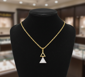 Collar con Colgante de Triángulo Geométrico de Doble Capa, Nuevo y Moderno, para Mujer, Regalo para Fiesta - Product Image 6