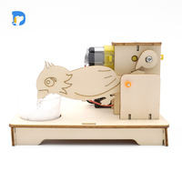 STEM Ensemble de jouets éducatifs DIY Coin Swallowing Robot Puzzle peint par des enfants en bois Science Experiment & Technology Toy