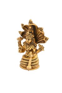 Shubham Ấn Độ đồng thau dân tộc mạ vàng ống đồng ngồi sheshnaag Nữ Thần Tượng Tôn Giáo vị thần <span class=keywords><strong>vishnu</strong></span> cho trang trí văn phòng nhà - Product Image 2