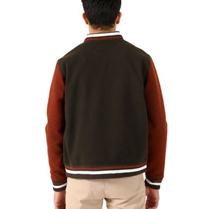 High Quality Custom Winter Men Varsity Jacket <b>Canvas</b> Stand Collar Breathable Fabric Front Logo Casual Adult Size - Product Image 6