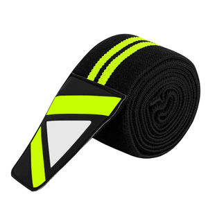 Rodilleras ajustables para levantamiento de pesas, novedad, entrenamiento de gimnasio, envoltura elástica, rodillera de silicona personalizada, seguridad transpirable, OEM - Product Image 4