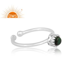 Bague tendance en argent et malachite naturelle pour femme, bijoux personnalisés pour femme, cadeau pour elle - Product Image 4