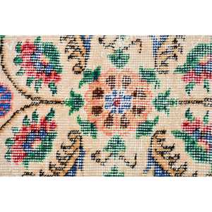 Vintage Turkish Rug 5.8x9.1 ft, <b>Red</b> Moroccan <b>Wool</b> Rug - Product Image 5