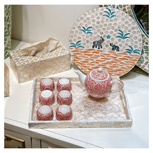 Mother of Pearl <b>Plates</b> Natural shell inlay tray <b>for</b> serving snacks jewelry <b>display</b> and luxury home décor Vietnam - Product Image 6