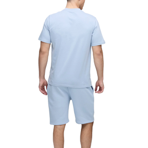 Ensemble de shorts décontractés pour hommes de qualité supérieure grande taille et 100% coton lavé à l'acide surdimensionné coupe carrée anti-rides t-shirts respirants - Product Image 5