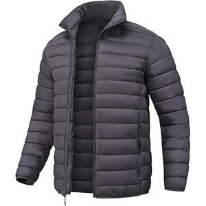 Veste bouffante personnalisée hommes noir vêtements d'hiver décontractés pour femmes tissé manteaux d'hiver à capuche matelassé fabriqué par robe de sport - Product Image 1