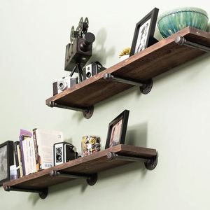 Floating wall <b>shelves</b> white metal wood wall mounted storage <b>shelf</b> for home hotels living room kitchen decor made in india 2023 - Product Image 4