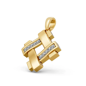 Colgante Geométrico de Diamante de Laboratorio Certificado por IGI en Oro de 10K, Diseño Moderno de Barra, Ligero, Unisex, Joyería de Regalo, Suministro de Fábrica al por Mayor - Product Image 6