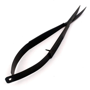 Ciseaux de sécurité à action à ressort en titane les plus vendus lame en acier inoxydable avec pointe pointue pour l'épilation des sourcils et des cils - Product Image 5