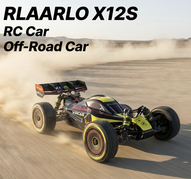 RLAARLO X12S 1/12 Brushless RC Buggy 90KM/H High Speed 4WD Metal Chassis Off-Road Car Remote Control Vehicle 3S RTR Hobby Car