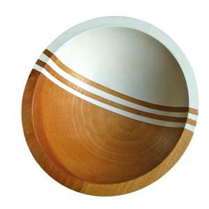 Bol de service rond en bois d'acacia de haute qualité, écologique, fait à la main, vaisselle de cuisine, vaisselle pour la maison, utilisation au restaurant - Product Image 2