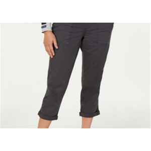 Cardigan Alfani Aperto sul Davanti in Grigio Taglia 16, Design a Punto Misto, Tessuto Canvas a Vita Media - Product Image 2