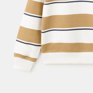 Sweat-shirts décontractés pour garçons à prix avantageux / Sweat-shirt à col rond rayé en mélange de coton pour les acheteurs en gros / Manches longues 2026 - Product Image 3