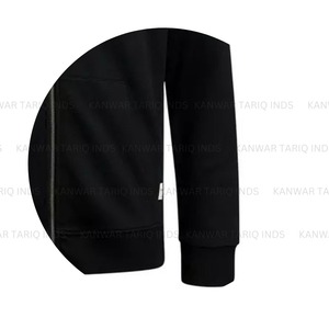 เสื้อฮู้ดผ้าฟลีซสำหรับผู้ชายผ้าคอตตอนน้ำหนักมากมีซิปแบบสวมหัวพิมพ์ลายหัวใจโครเมี่ยมสีพื้นสำหรับฤดูหนาวงานตามสั่ง - Product Image 6