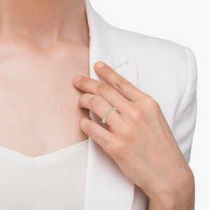 Bague en diamant jaune canari de 1,00 ct, alliance en or blanc 14 carats - Product Image 1