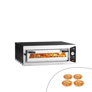 Four à pizza électrique à un seul niveau - Plateau en pierre réfractaire - 4 x 30 cm (12 po) - 230 V monophasé - Câblage direct - Mécanique - Product Image 1