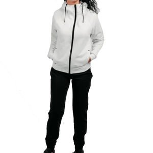Vêtements de sport pour femmes Survêtement d'hiver en molleton de coton Ensemble de survêtements d'hiver personnalisés pour femmes Training Jogging Tracksuits confortables à fermeture éclair - Product Image 3