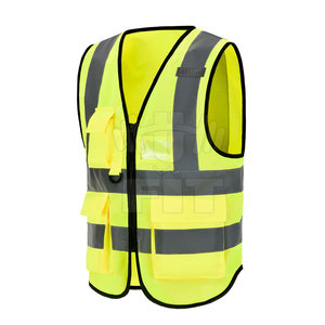 Logo personnalisable Gilet haute visibilité Polyester haute visibilité Construction Travail Équipement de sécurité réfléchissant - Product Image 2