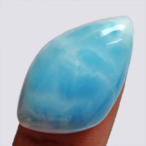 Larimar Azul del Mar Caribe, Natural, Hecho a Mano, <span class=keywords><strong>31</strong></span> CTW, Tamaño 26x16x9 MM, Colgante Natural de República Dominicana, Forma de Pera, para Joyería - Product Image 4