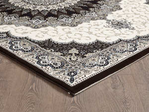 Alfombra turca de lujo hecha a máquina, modelo Laila marrón, premium para sala de estar, del fabricante de Gaziantep. - Product Image 3