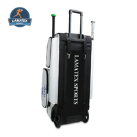 LAMATEX Sports Custom Baseball Bag avec roues Catcher Equipment sac de baseball et sac de baseball Player Roller Bat