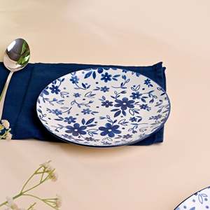 Bluebell Oriental Design Set of 2 Porcelain Quarter <b>Plates</b> 7.8 Inches <b>Side</b> Tableware for Parties Hotels Crockery Collections - Product Image 4