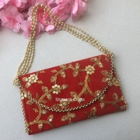Sac à main brodé indien fait à la main pour femmes pour femme cadeau de retour de faveur de mariage beau sac brodé ethnique pour femmes