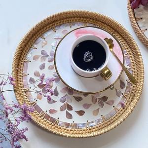 ถาดรองอาหารทำด้วยมือทำจากหวายสำหรับบ้านและร้านอาหาร-ขายส่ง - Product Image 2