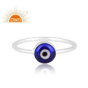 Best Quality 925 Fine Sterling Silver Natural Blue <b>Resin</b> Gemstone Stackable Ring Custom Jewelry Manufacturer - Product Image 2