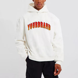 เสื้อมีฮู้ดผ้าคอตตอนโอเวอร์ไซส์ทำจากผ้าฝ้าย100% เทอร์รี่โอเวอร์ไซส์สำหรับผู้ชายเสื้อมีฮู้ดแบบสวมหัวเปิดไหล่ - Product Image 1