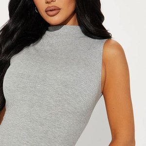 High Quality Custom Logo Tummy <b>Control</b> Jumpsuit For Women Short Sleeves <b>Bodysuit</b> And Playsuit Solid Color - Product Image 5