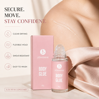 Colle corporelle antidérapante à base d'eau, marque privée, fixation transparente résistante à la transpiration, écologique, pour les marques de mode et de vêtements de danse