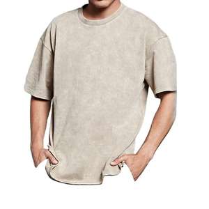 Custom 180gsm High Quality Oversized t <b>Shirt</b> Heavy Weight Cotton Spandex Acid Washed Custom t <b>Shirt</b> Heavy Oversized <b>Men</b> <b>Shirts</b> - Product Image 1