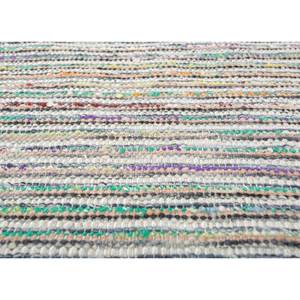 Alfombra Abrash 3D a Rayas Roja y Naranja, Tejido Plano de Lana y Viscosa para el Hogar, Rectangular, para Habitación y Sala de Estar, para Adolescentes - ADWL-1307 - Product Image 3