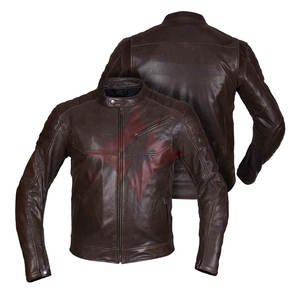 Chaqueta de Cuero Personalizada de Invierno para Hombre, Unisex, Estilo Guardianes de la Galaxia, Star-Lord Chris Pratt, Motociclista, Transpirable, Resistente al Viento, Frente Alto - Product Image 1