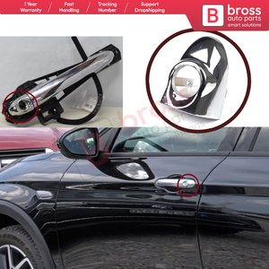 BDP1161 poignée de porte de conducteur avant couvercle de capuchon d'extrémité avec trou 735635866 pour Tipo 356 egee 2015 On Bross pièces automobiles fabriquées en turquie - Product Image 4