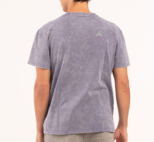 100% coton T-shirt pour hommes coupe ample imprimé hommes 100% coton lavé à l'acide T-shirt sur taille goutte épaule poids lourd 200 GSM - Product Image 2