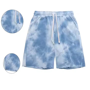 Pantalones Cortos Deportivos para Hombre, Estilo Urbano, Personalizados, con Cordón Ajustable, 100% Algodón, Ecológicos, Resistentes al Viento, Cintura Media, Estampado Digital, Acabado Ácido - Product Image 3