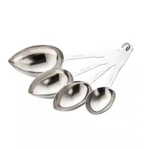 Round Measuring <b>Spoon</b> with wire handle Kitchen metal tool Stainless Steel round Measuring Cup Set at wholesale price - Product Image 1